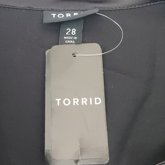 Torrid Mini Tuxedo Dress Black Size 28 - Picture 6 of 7